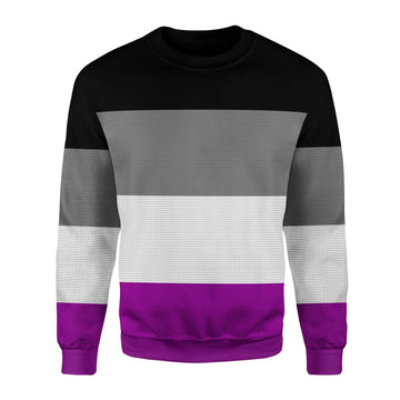 YMskins Christmas Sweater Asexual Pride Flag 3D Apparel