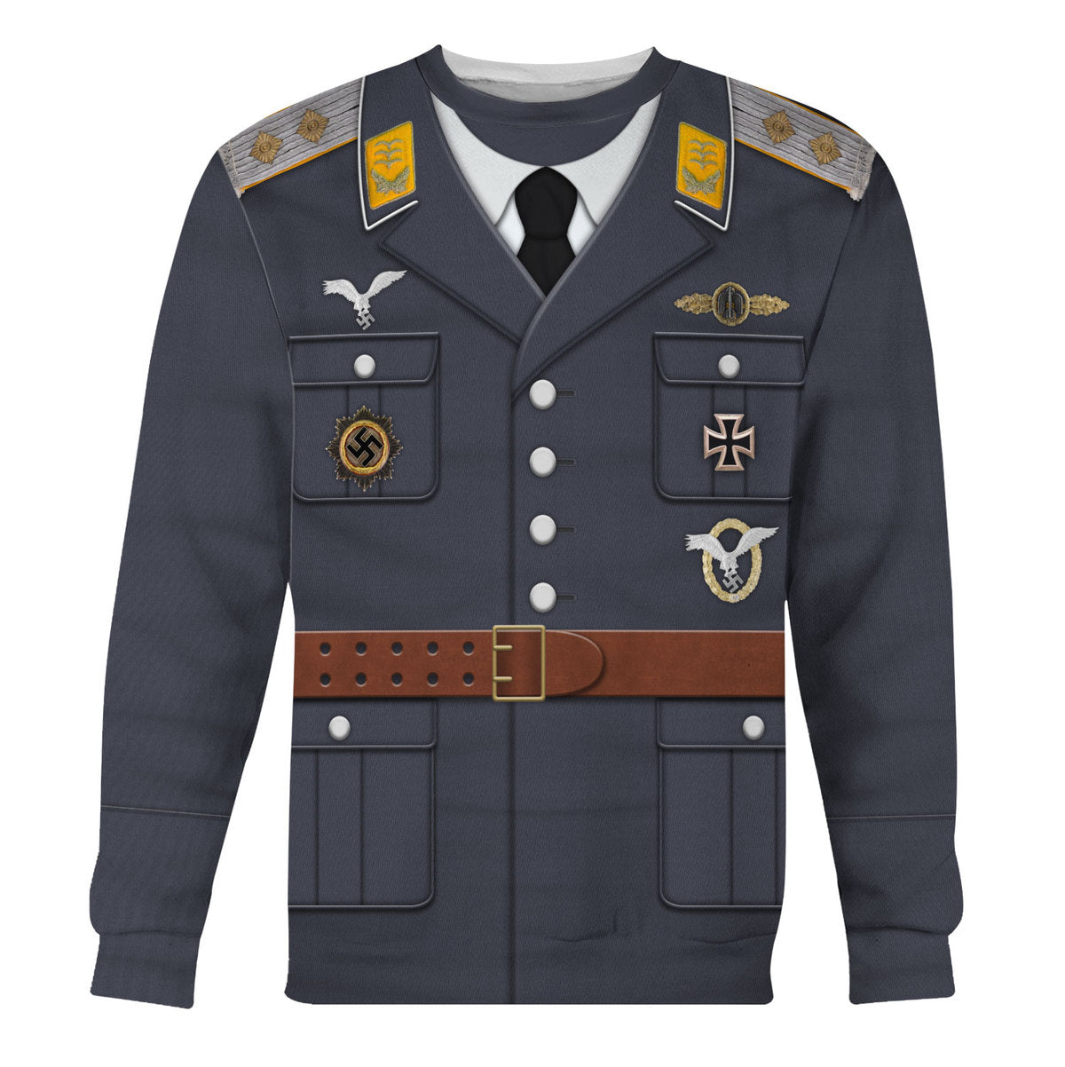 YMskins Service Uniform Of A German Air Force (Luftwaffe) Captain Costume Hoodie Sweatshirt T-Shirt Tracksuit