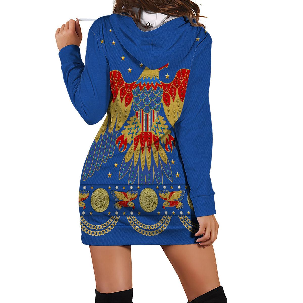 Gearhomie Elvis EAGLE Blue Outfit Costume Hoodie Dress Swatpants - Gearhomie.com