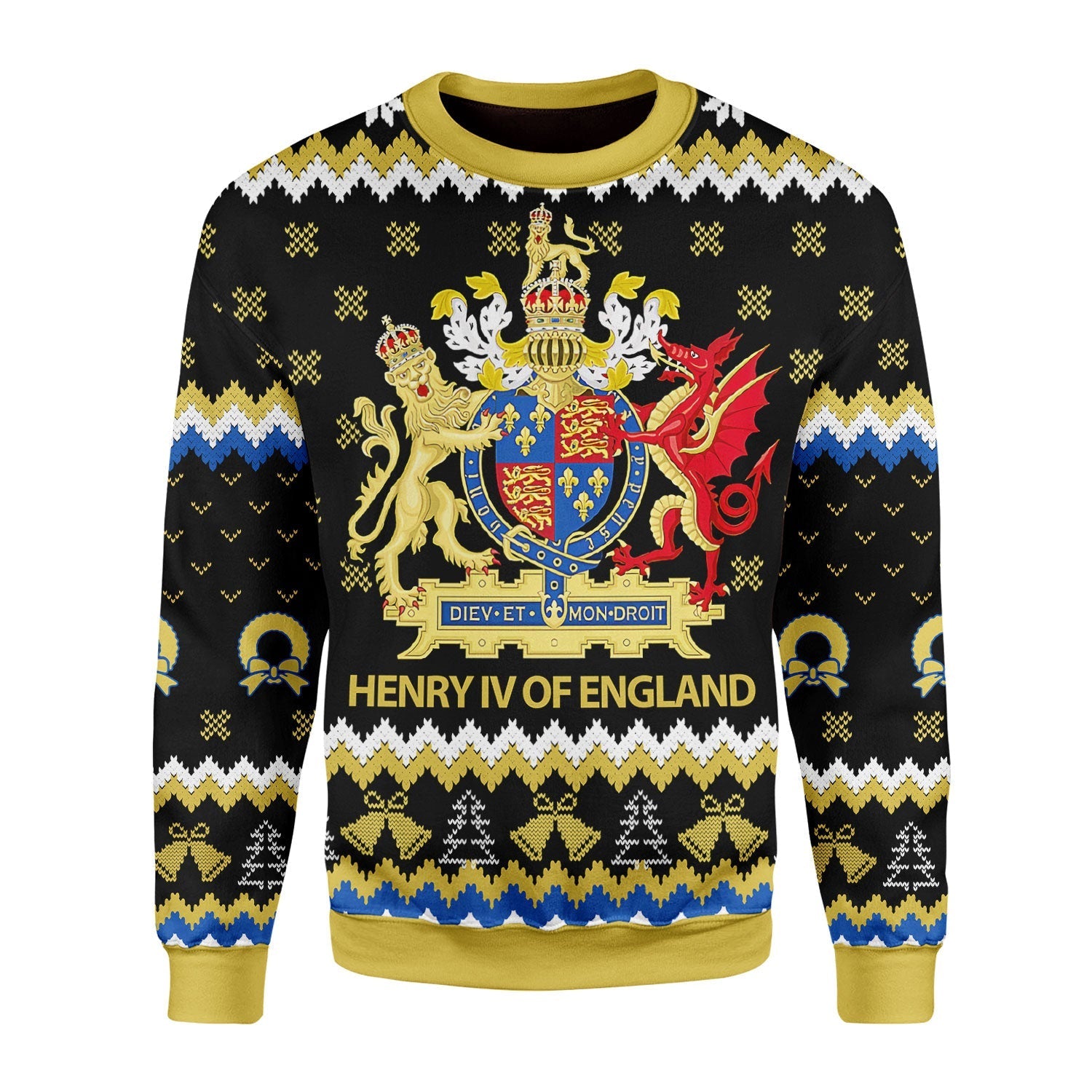 YMskins Christmas Sweater Coat Of Arms Henry IV 3D Apparel