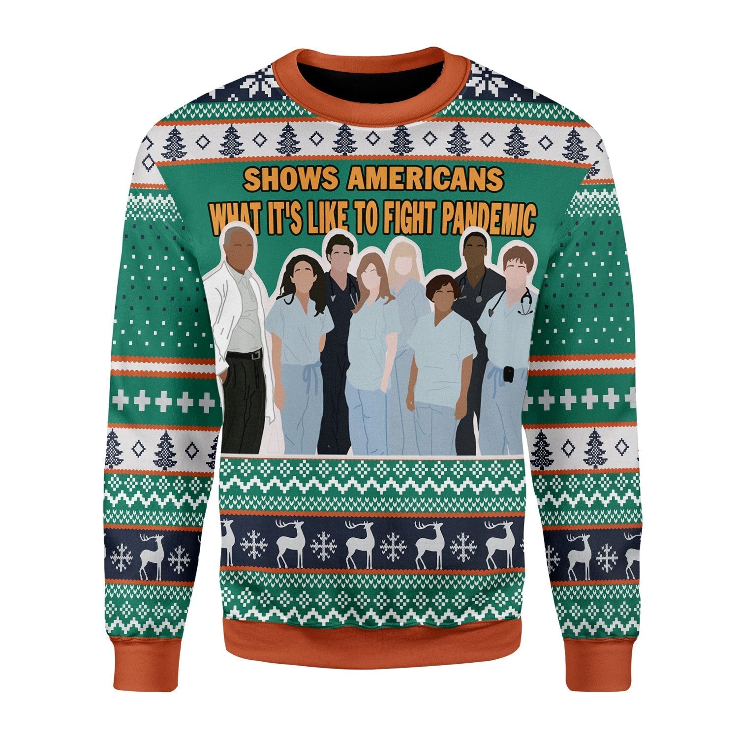 YMskins Christmas Sweater Greys Anatomy 3D Apparel