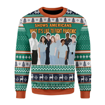 YMskins Christmas Sweater Greys Anatomy 3D Apparel