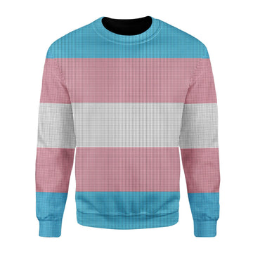 YMskins Christmas Sweater Transgender Flag 3D Apparel