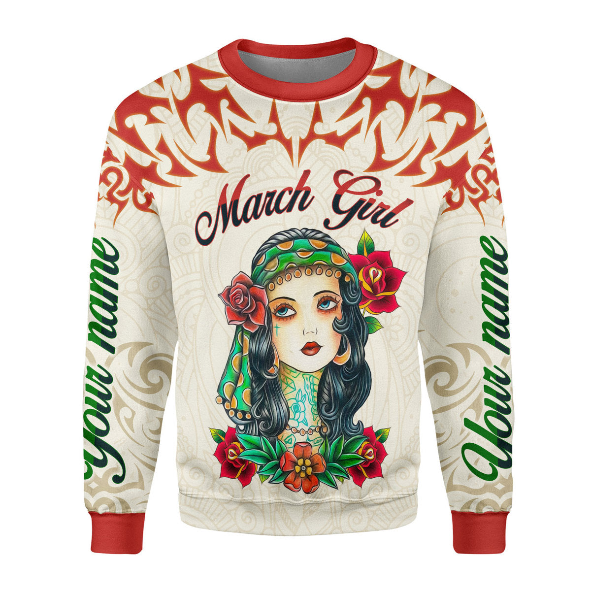 YMskins Personalized Ugly Sweater March Girl I Do What I Want All Over Printed