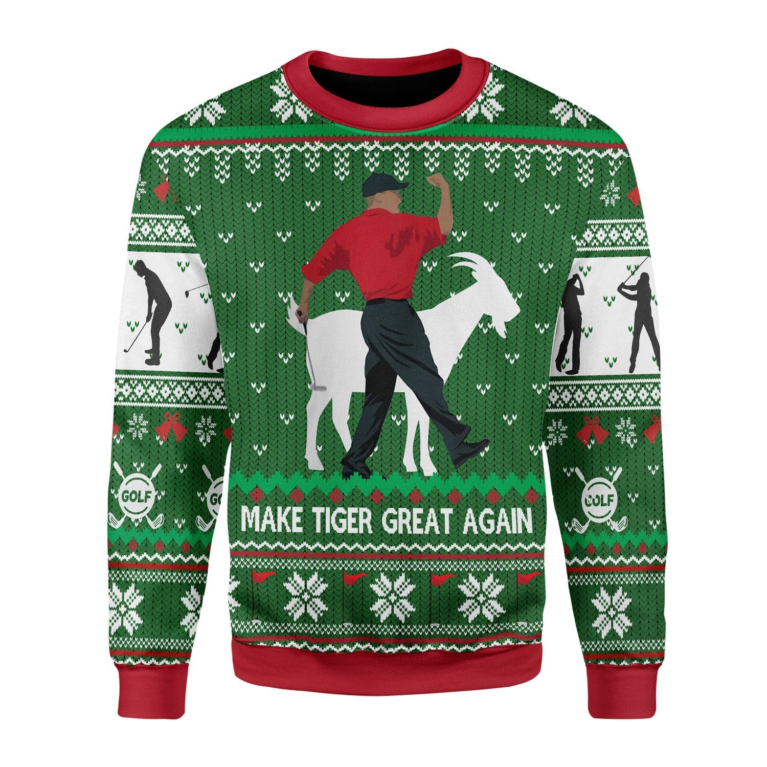 YMskins Christmas Sweater Make Tiger Great Again 3D Apparel