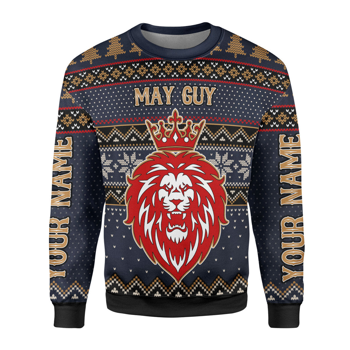 YMskins Personalized Ugly Sweater May Guy All Over Printed