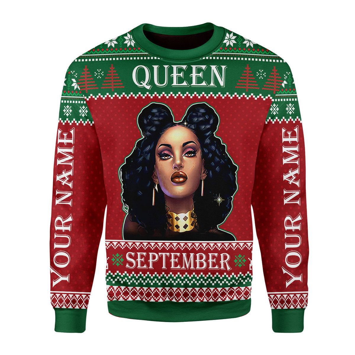 YMskins Personalized Sweatshirt September Girl All Over Printed