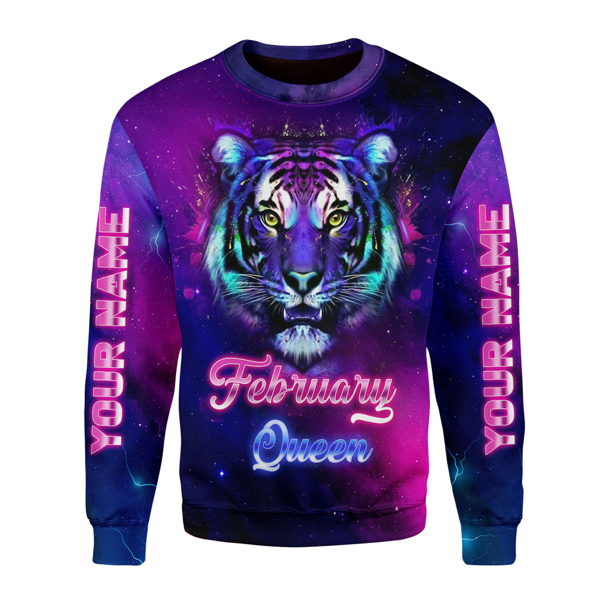 YMskins Personalized Ugly Sweater February Queen All Over Printed