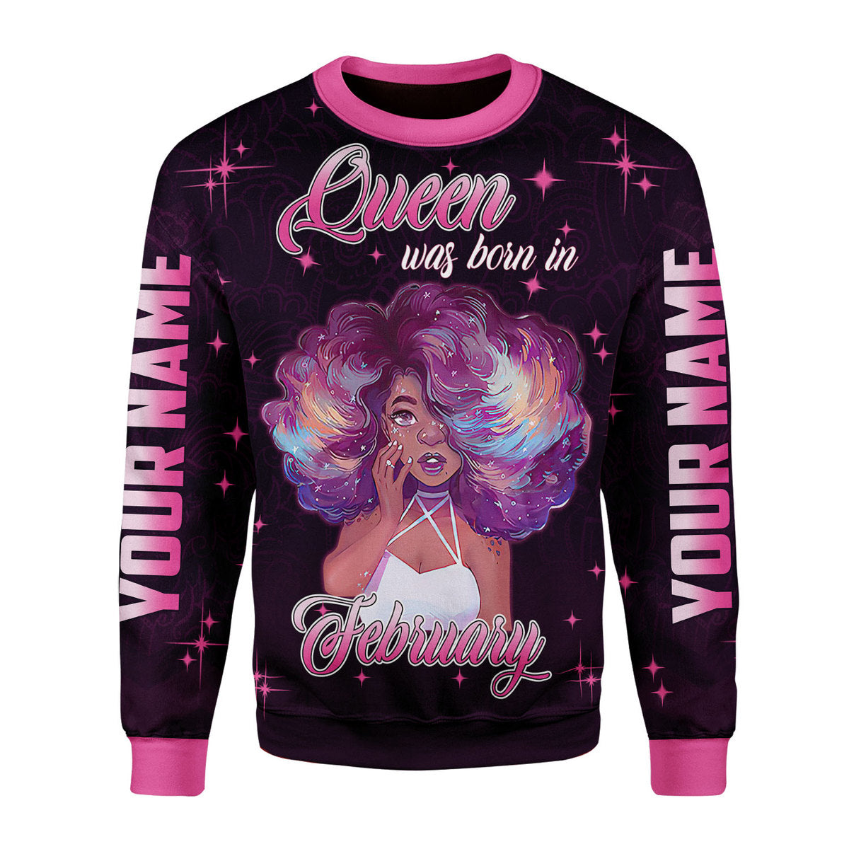 YMskins Personalized Tops February Girl She's Beautiful Bold All Over Printed