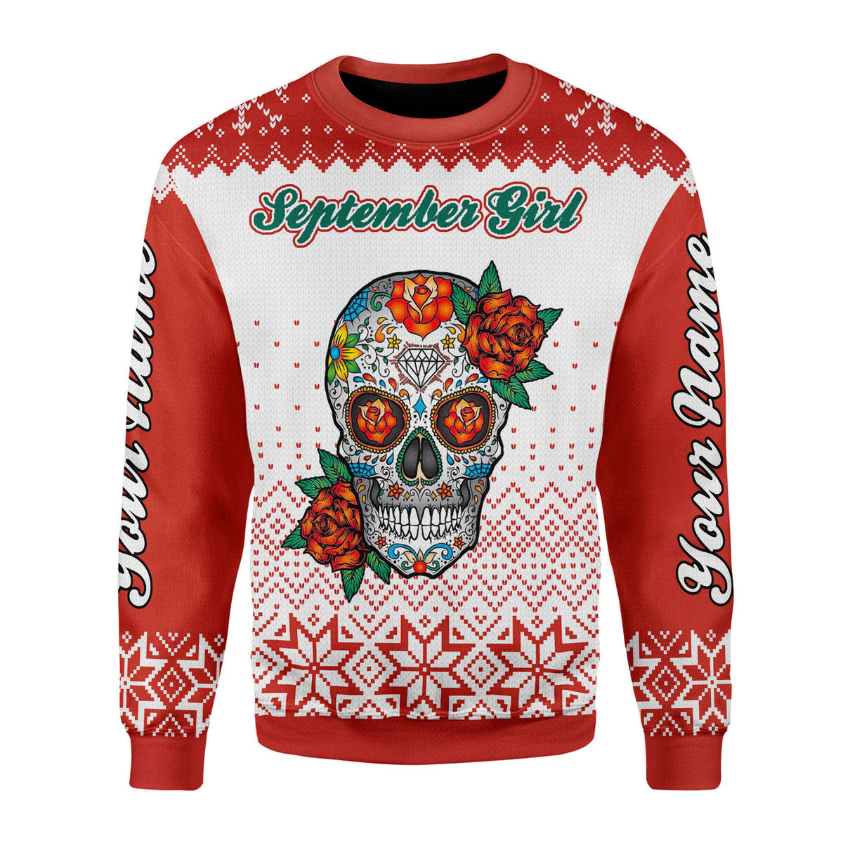 YMskins Personalized Sweatshirt September Girl All Over Printed