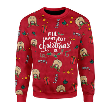 YMskins Christmas Sweater All I Want For Christmas Is You Elf Butt 3D Apparel