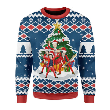 YMskins Christmas Sweater All I Want For Christmas Is Rock And Roll 3D Apparel
