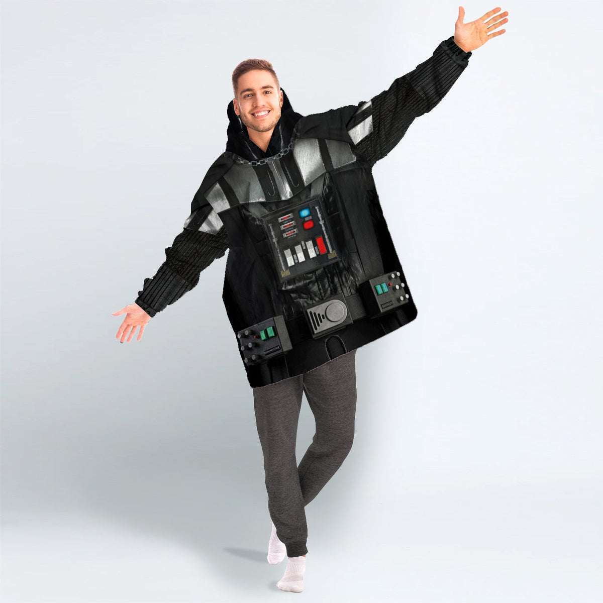 MakerHuman Darth Vader Cosplay & Costume Over Size Hoodie Fleece One Size