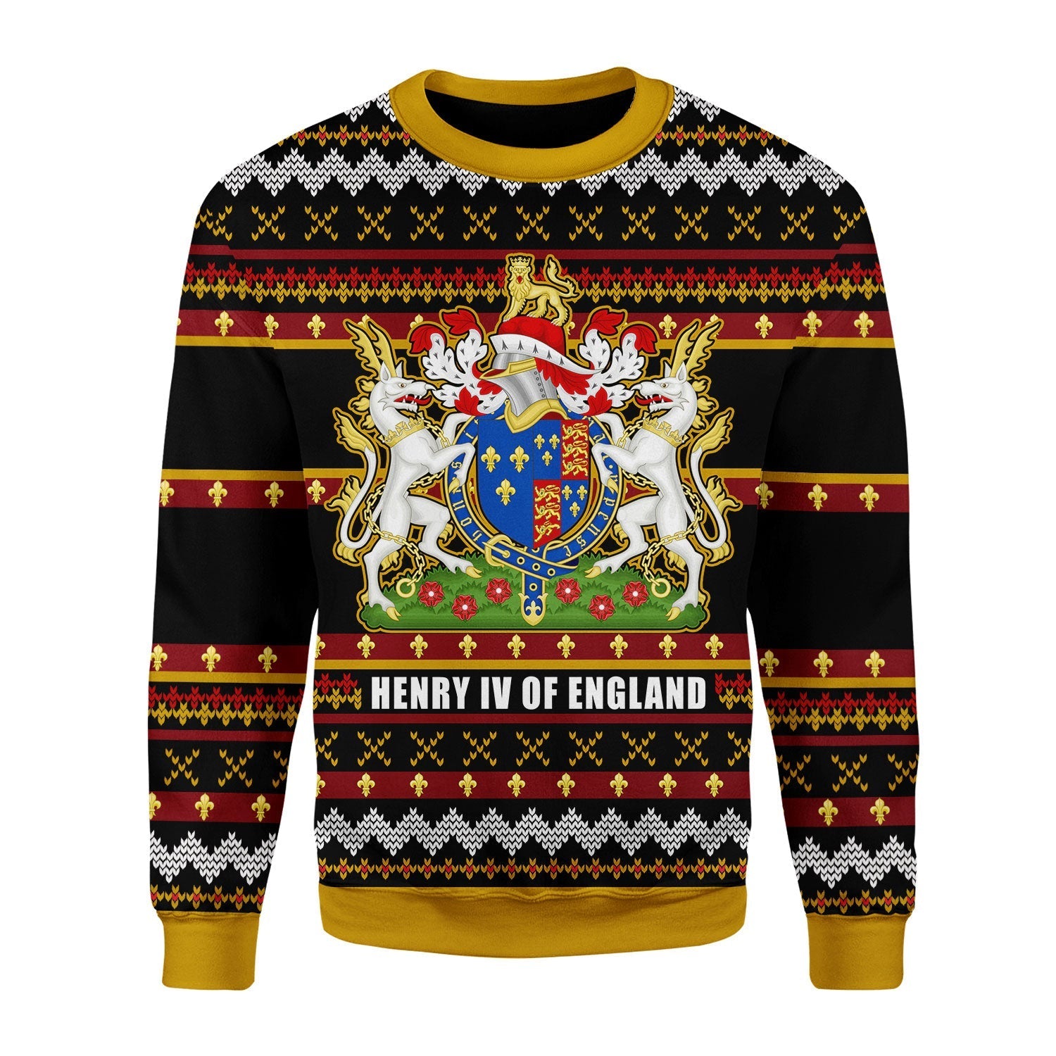 YMskins Christmas Sweater Coat Of Arms Henry VI 3D Apparel