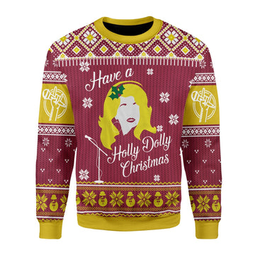 YMskins Christmas Sweater Have A Holly Dolly 3D Apparel