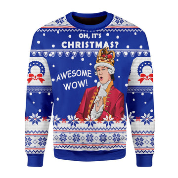 YMskins Christmas Sweater Oh It's Christmas Awesome Wow 3D Apparel