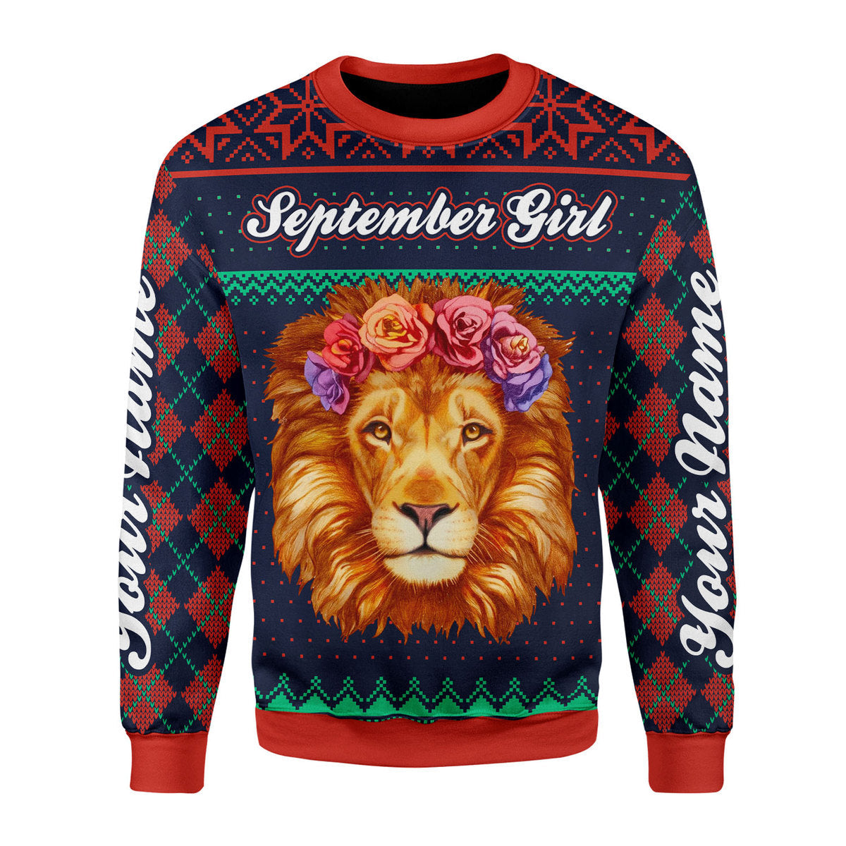 YMskins Personalized Sweatshirt September Girl All Over Printed