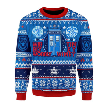 YMskins Christmas Sweater A Timey Wimey 3D Apparel