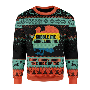 YMskins Christmas Sweater Gobble Me Swallow Me 3D Apparel
