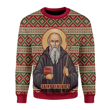YMskins Christmas Sweater Saint Benedict 3D Apparel