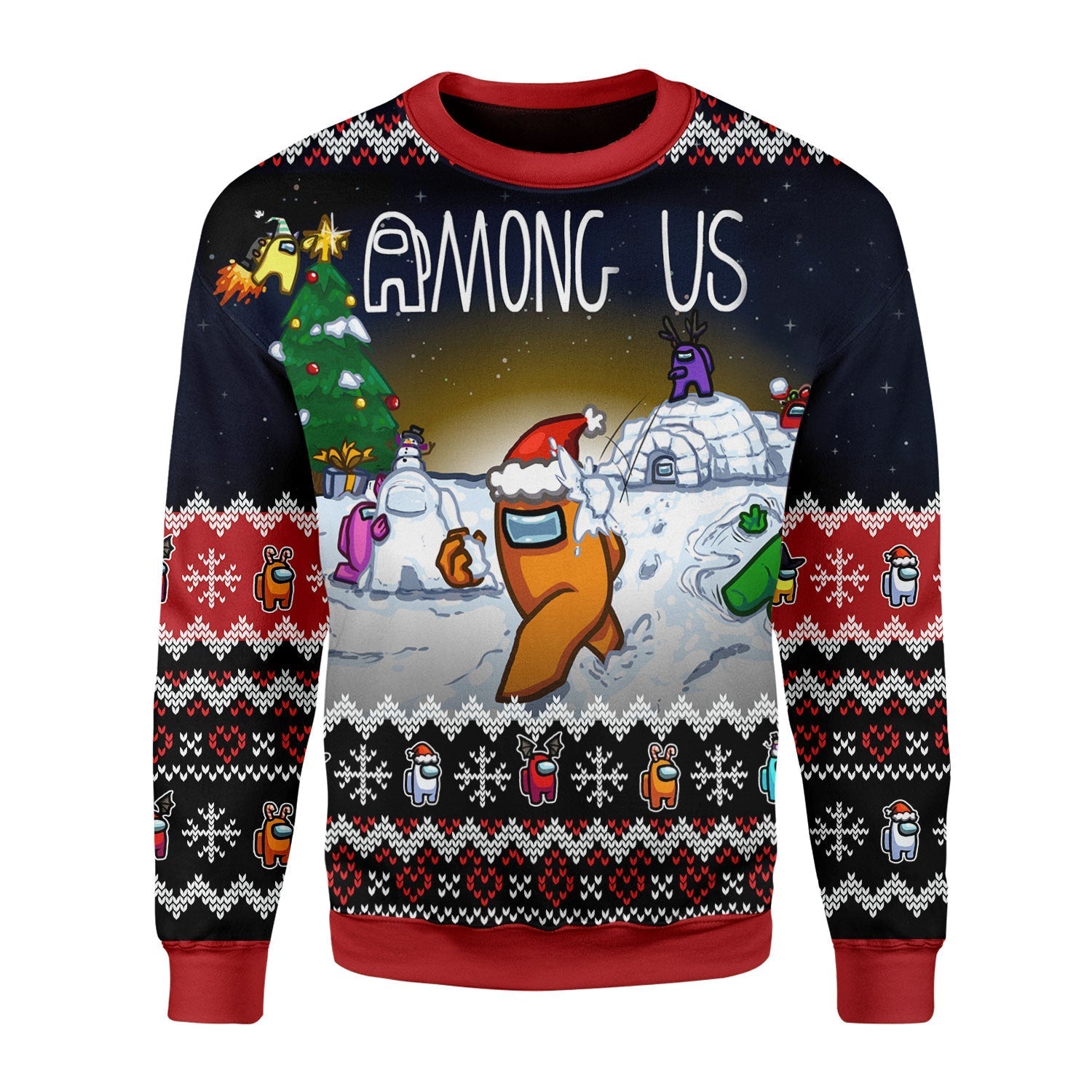 YMskins Christmas Sweater Among Us 3D Apparel