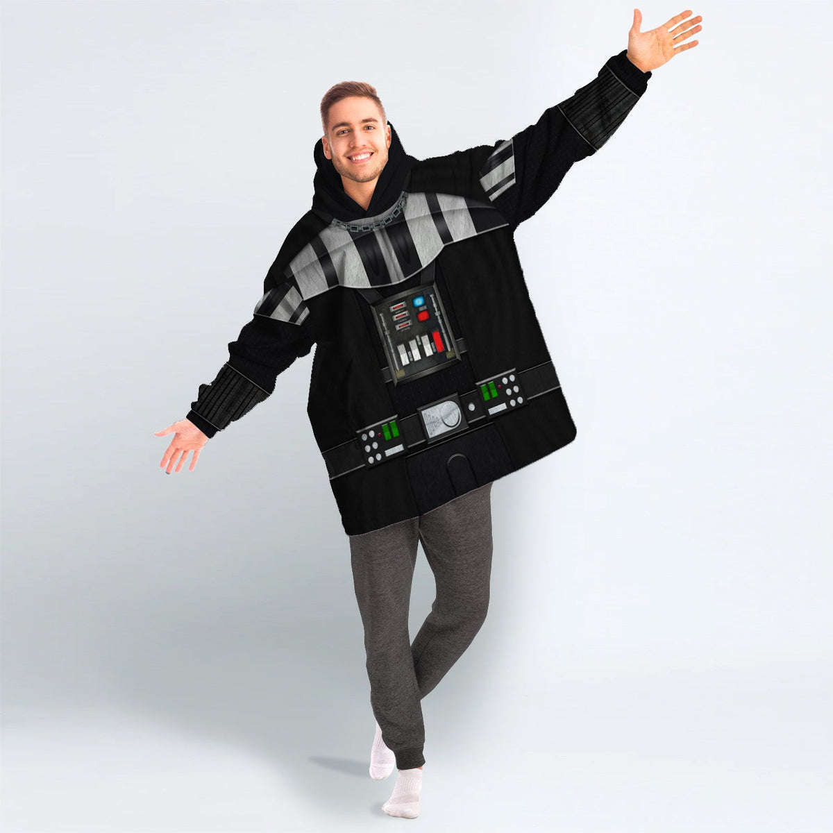 MakerHuman Darth Vader Cosplay & Costume Over Size Hoodie Fleece One Size