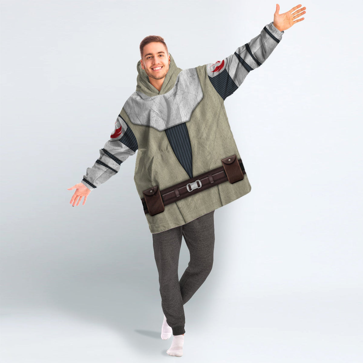MakerHuman General Kenobi Cosplay & Costume Over Size Hoodie Fleece One Size