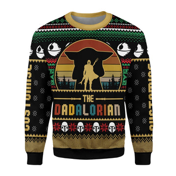 YMskins Christmas Sweater Dadalorian Custom Name 3D Apparel