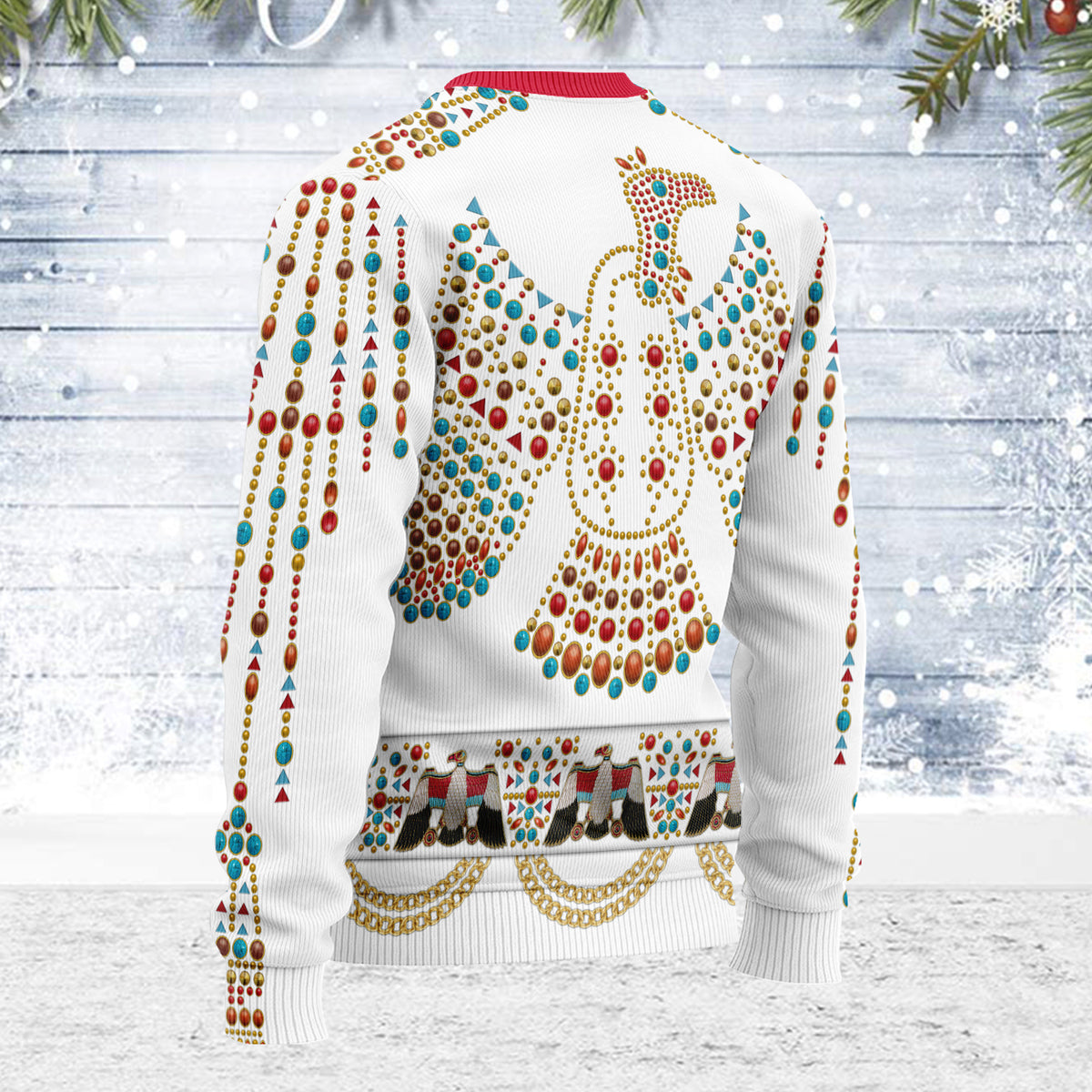 MakerHuman Elvis Thunderbird Christmas Wool Sweater