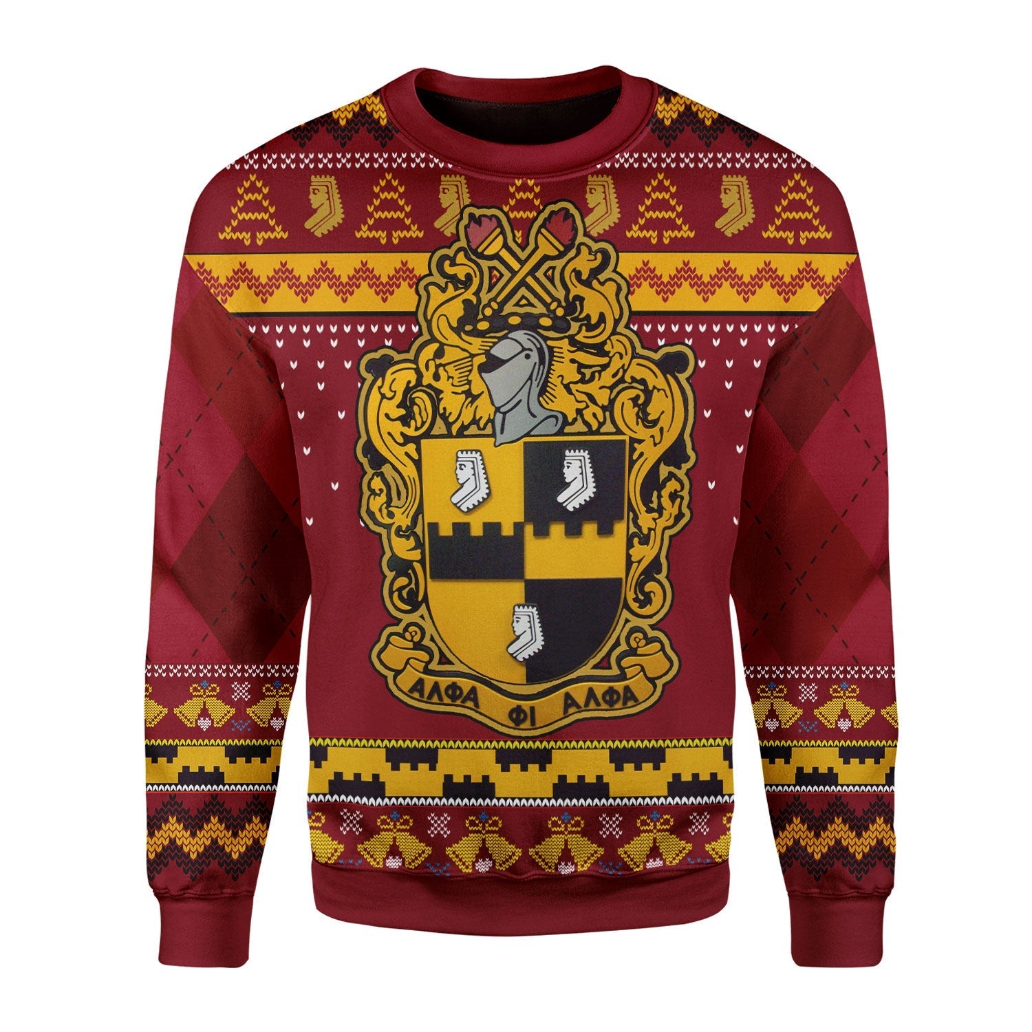 YMskins Christmas Sweater Alpha Phi Alpha 3D Apparel
