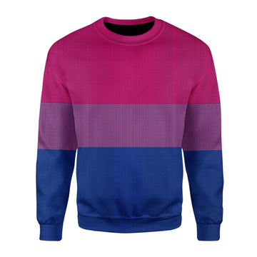 YMskins Christmas Sweater Bisexual Pride Flag 3D Apparel