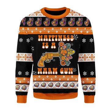 YMskins Christmas Sweater Happiness Is A Warm Gun 3D Apparel