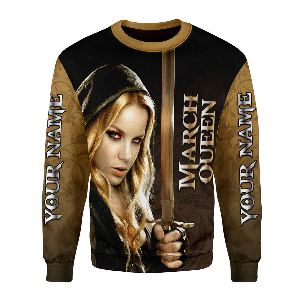 YMskins Personalized Ugly Sweater I'm A March Girl All Over Printed