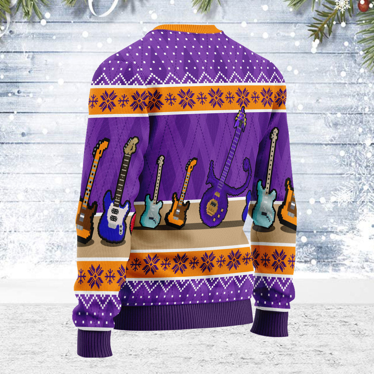 Prince Guitar Artwork Christmas Wool Sweater