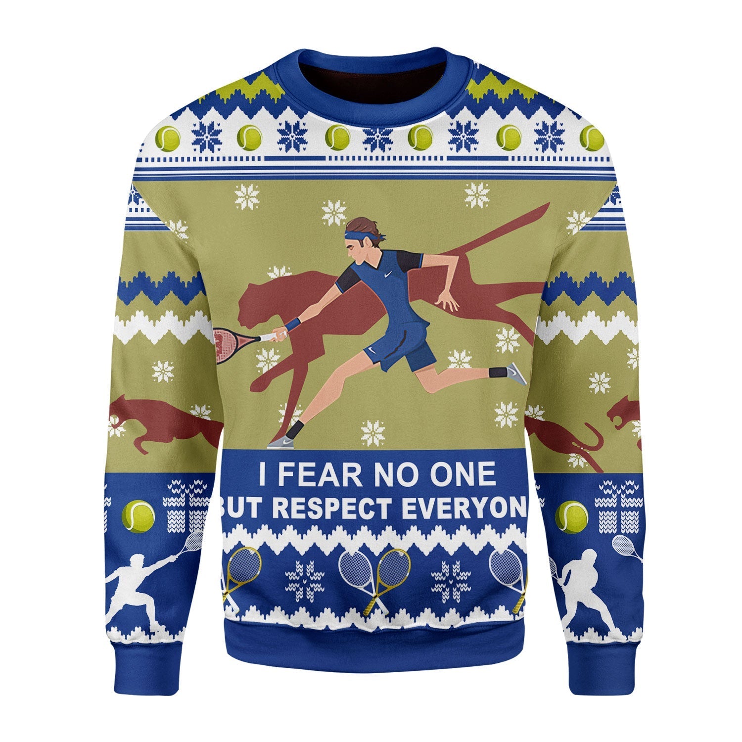 YMskins Christmas Sweater Respect Everyone 3D Apparel