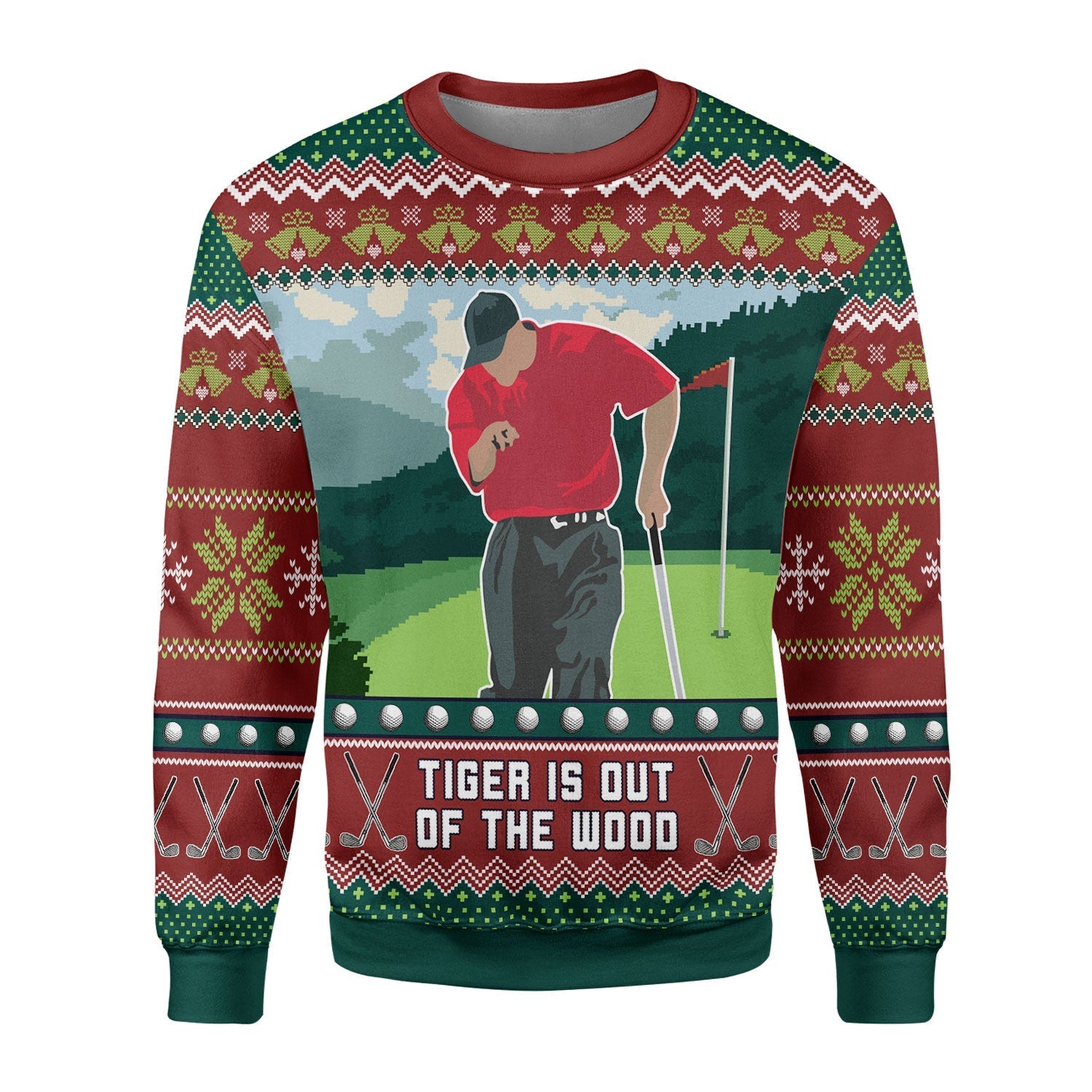 YMskins Christmas Sweater Tiger Is Out Of The Wood 3D Apparel
