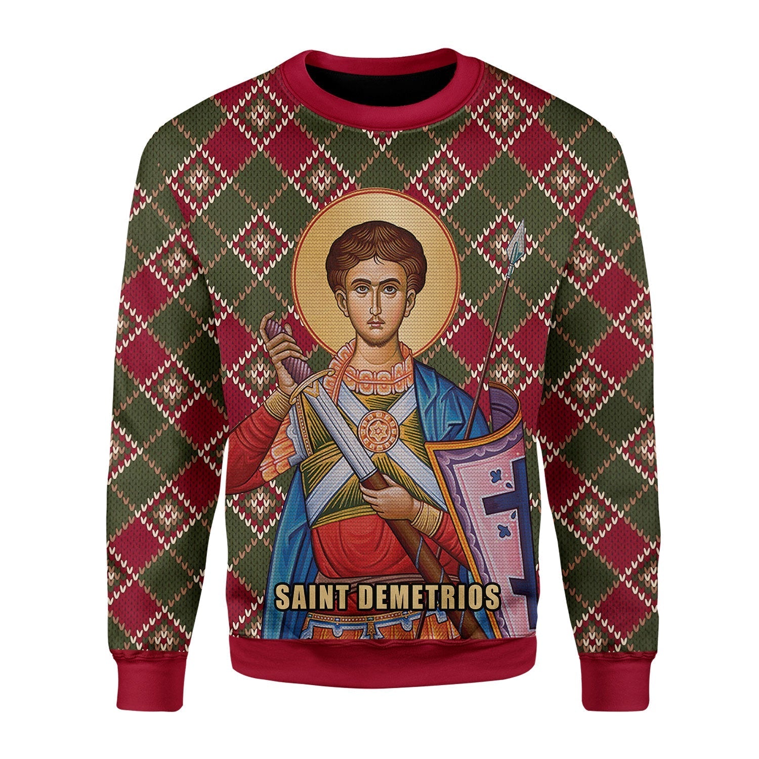 YMskins Christmas Sweater Saint Demetrios 3D Apparel