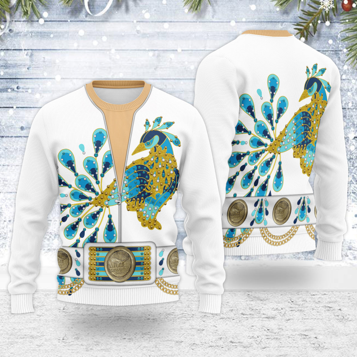 MakerHuman Elvis The Peacock Christmas Wool Sweater