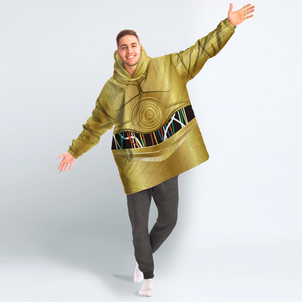 MakerHuman C-3PO Cosplay & Costume Over Size Hoodie Fleece One Size