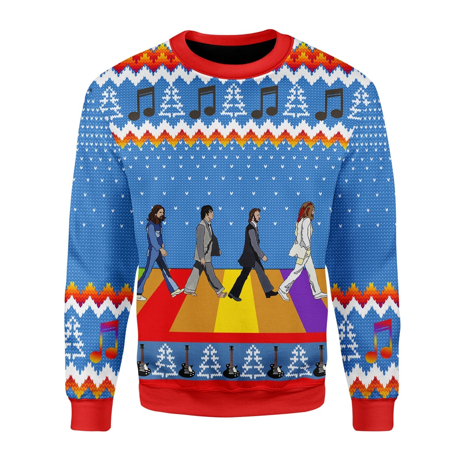 YMskins Christmas Sweater The Beatles Hippie 3D Apparel