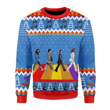 YMskins Christmas Sweater The Beatles Hippie 3D Apparel