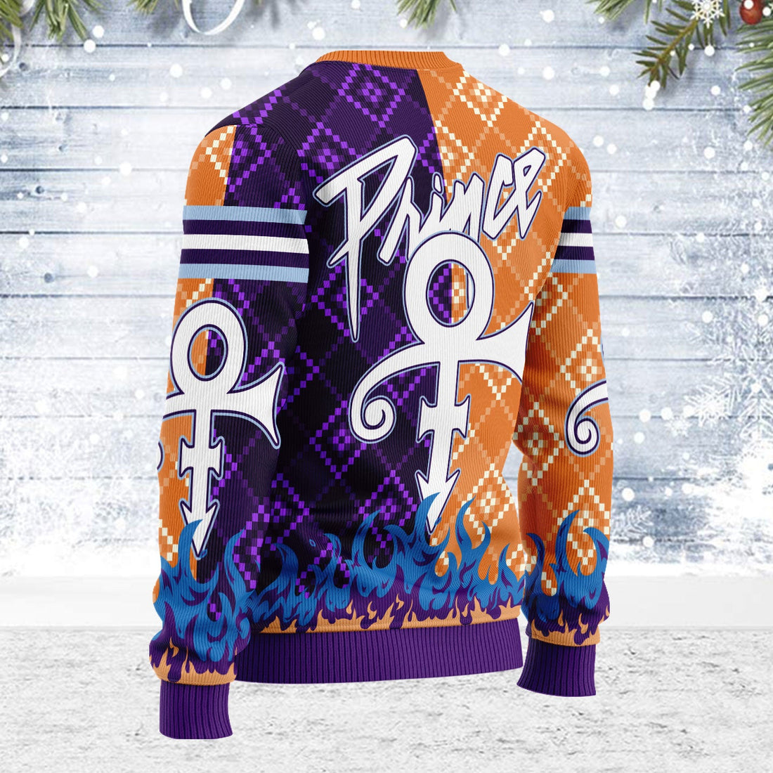 Prince Portrait Modern Abstract Painting Christmas Wool Sweater