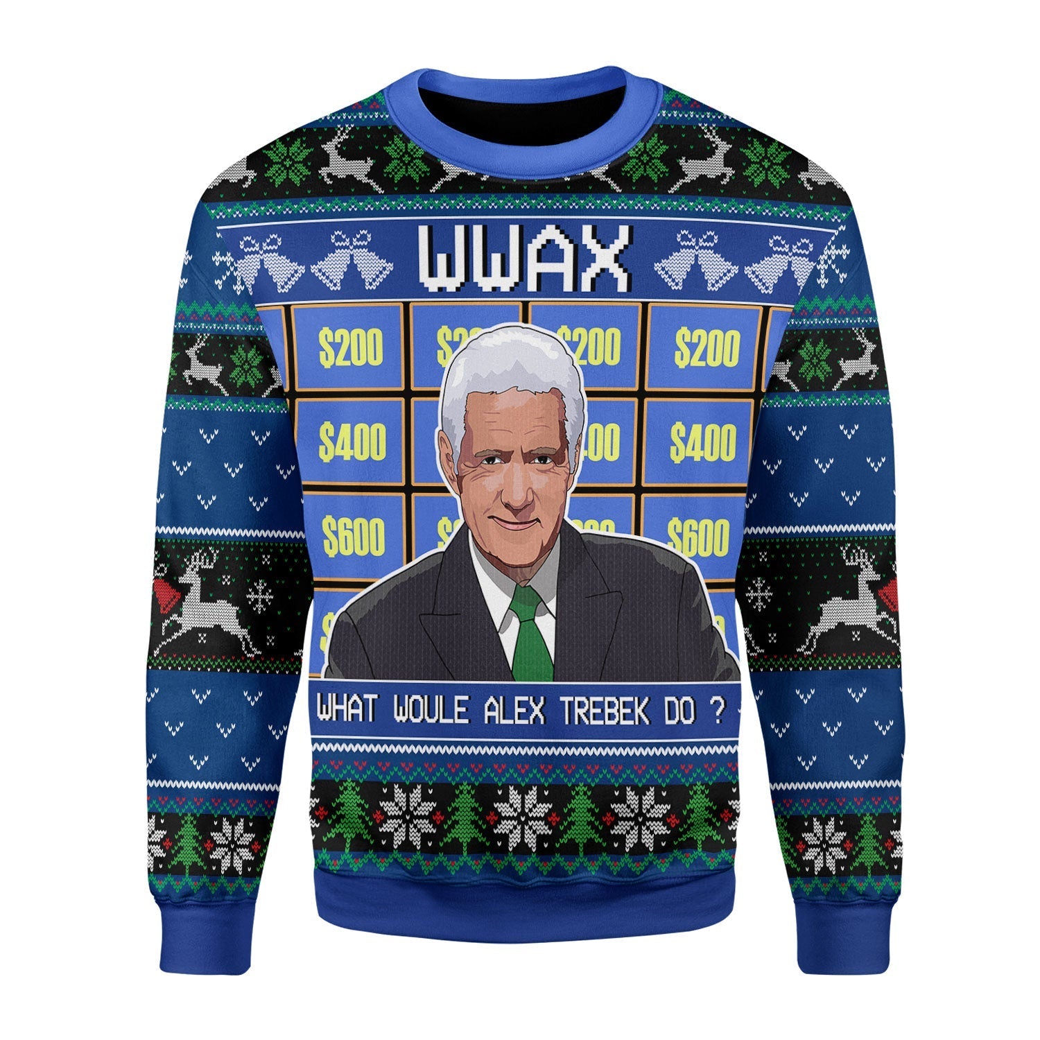 YMskins Christmas Sweater Alex Trebek 3D Apparel
