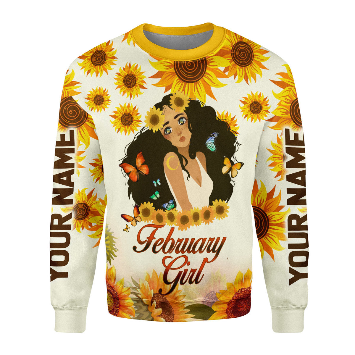 YMskins Personalized Tops February Girl All Over Printed