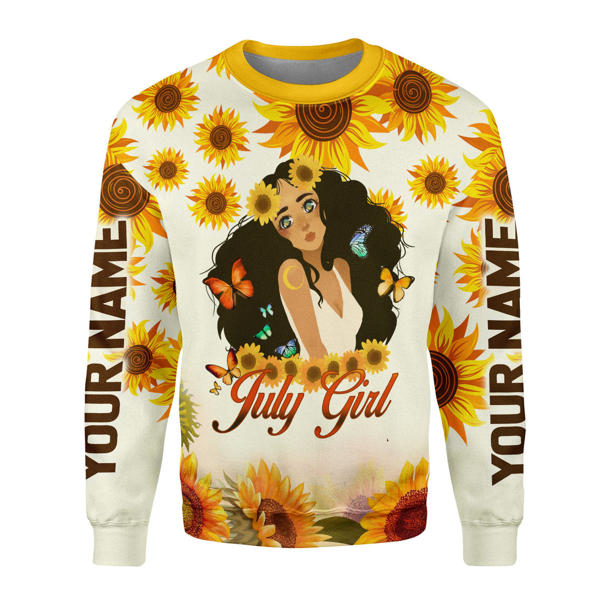 YMskins Personalized Ugly Sweater July Girl All Over Printed