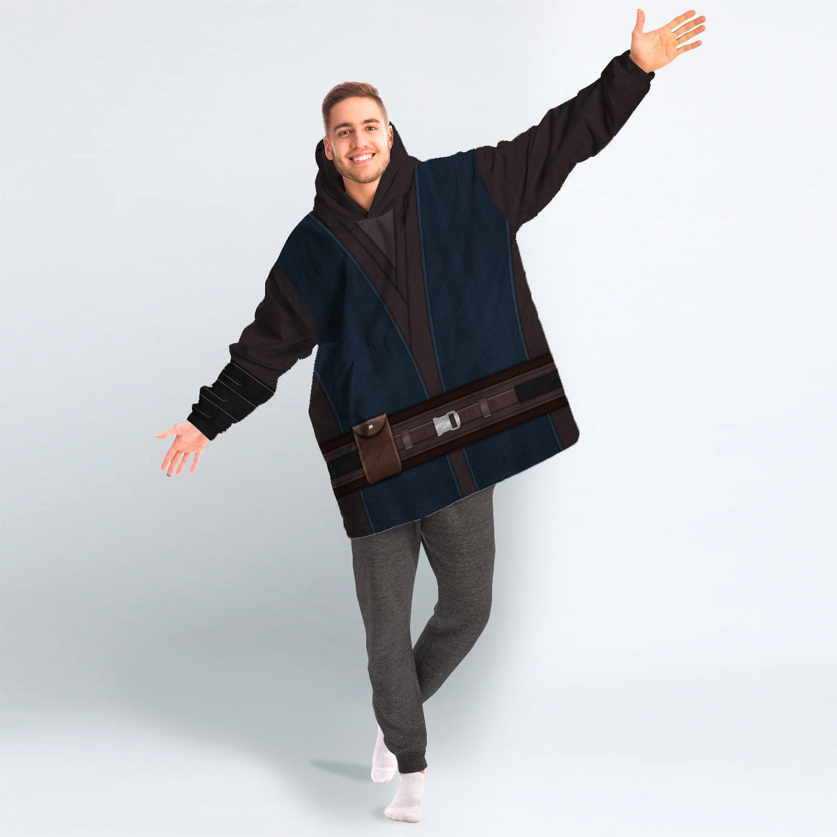 MakerHuman Anakin Skywalker's Jedi Robes Cosplay & Costume Over Size Hoodie Fleece One Size
