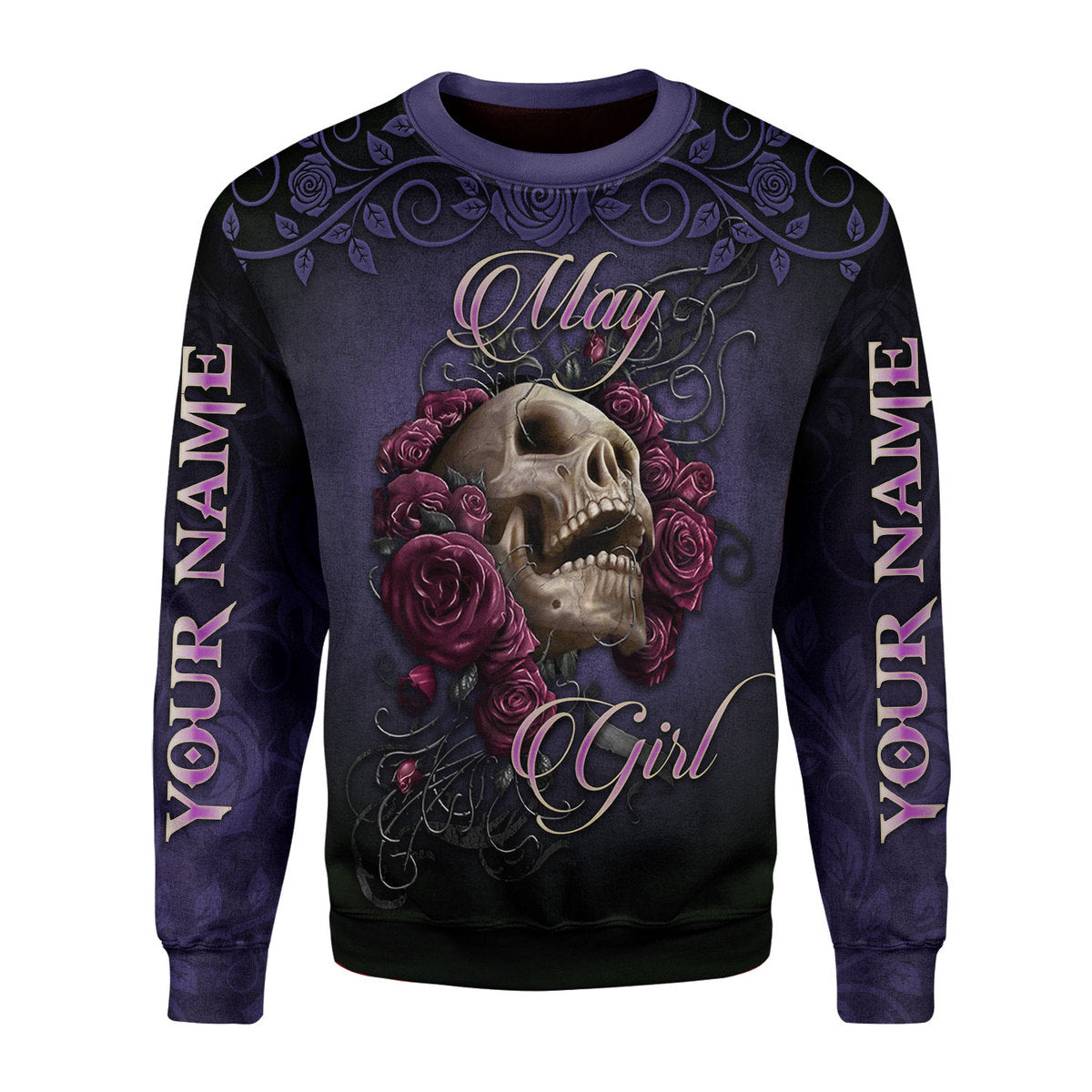 YMskins Personalized Ugly Sweater I'm A May Girl All Over Printed