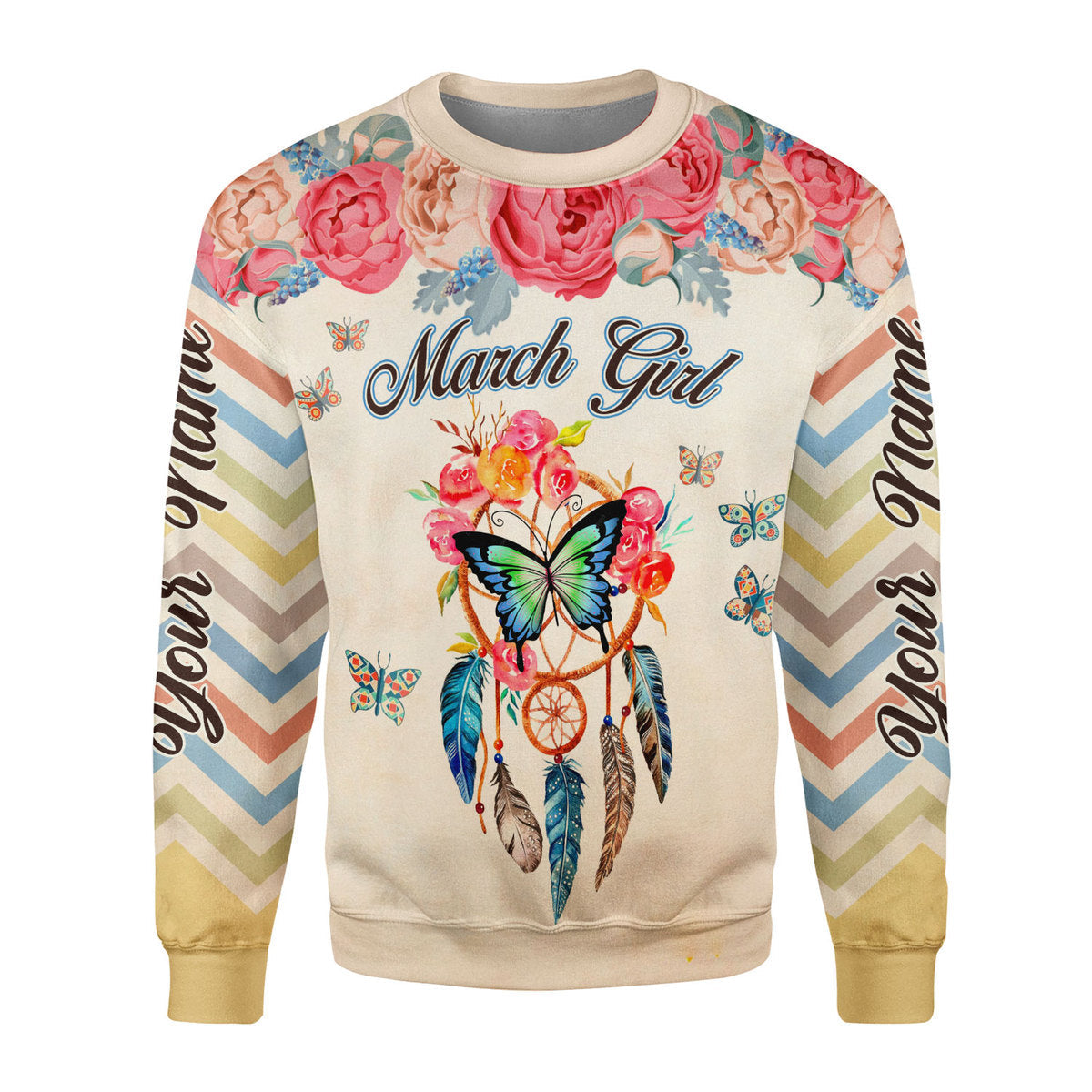 YMskins Personalized Ugly Sweater March Girl All Over Printed