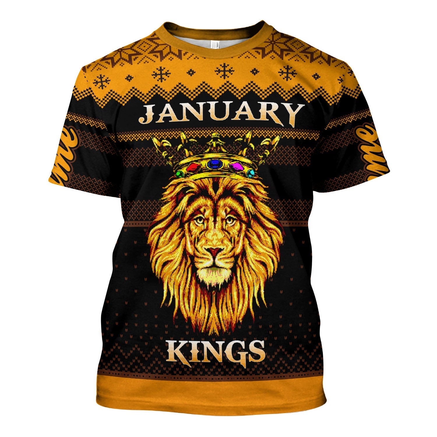 YMskins Personalized T-Shirt January Guy Kings Are Born In January All Over Printed