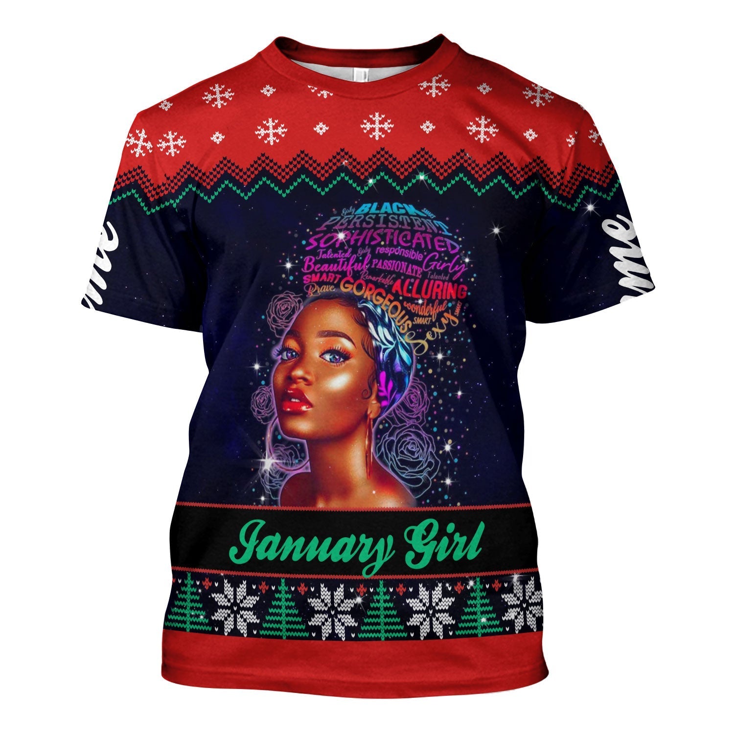YMskins Personalized T-Shirt January Girl All Over Printed